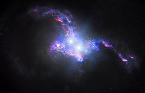 天文学家在宇宙的古老角落发现罕见的“双重类星体”