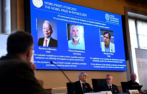 诺贝尔物理学奖授予三人，他们的研究提醒世界注意气候变化