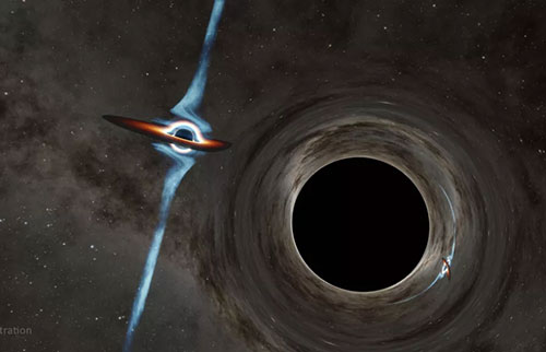 两个巨大的黑洞正走向碰撞，这将撼动时空结构
